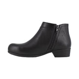 ROCKPORT SAFETY TOE BOOTIE WOMEN'S ALLOY TOE CARLY RK751 IN BLACK - TLW Shoes