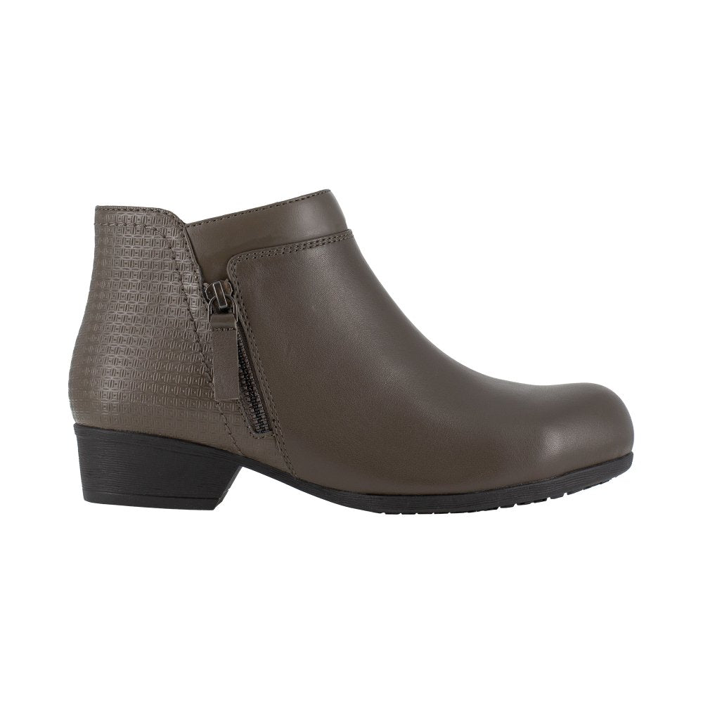 ROCKPORT SAFETY TOE BOOTIE WOMEN'S ALLOY TOE CARLY RK753 IN CHARCOAL - TLW Shoes