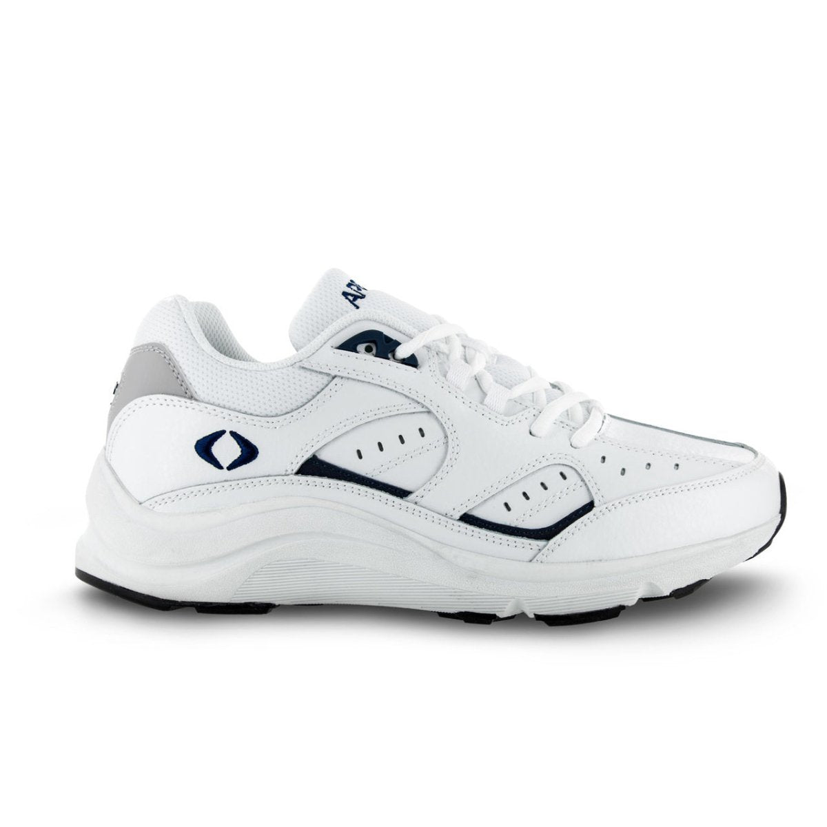 Apex V854 Lace Walker Men's Shoe In White/blue - TLW Shoes