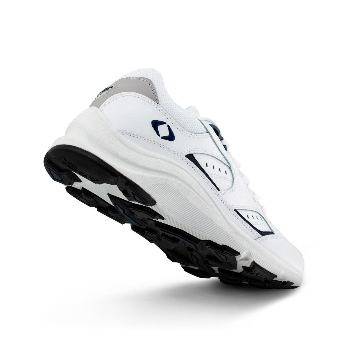 Apex V854 Lace Walker Men's Shoe In White/blue - TLW Shoes