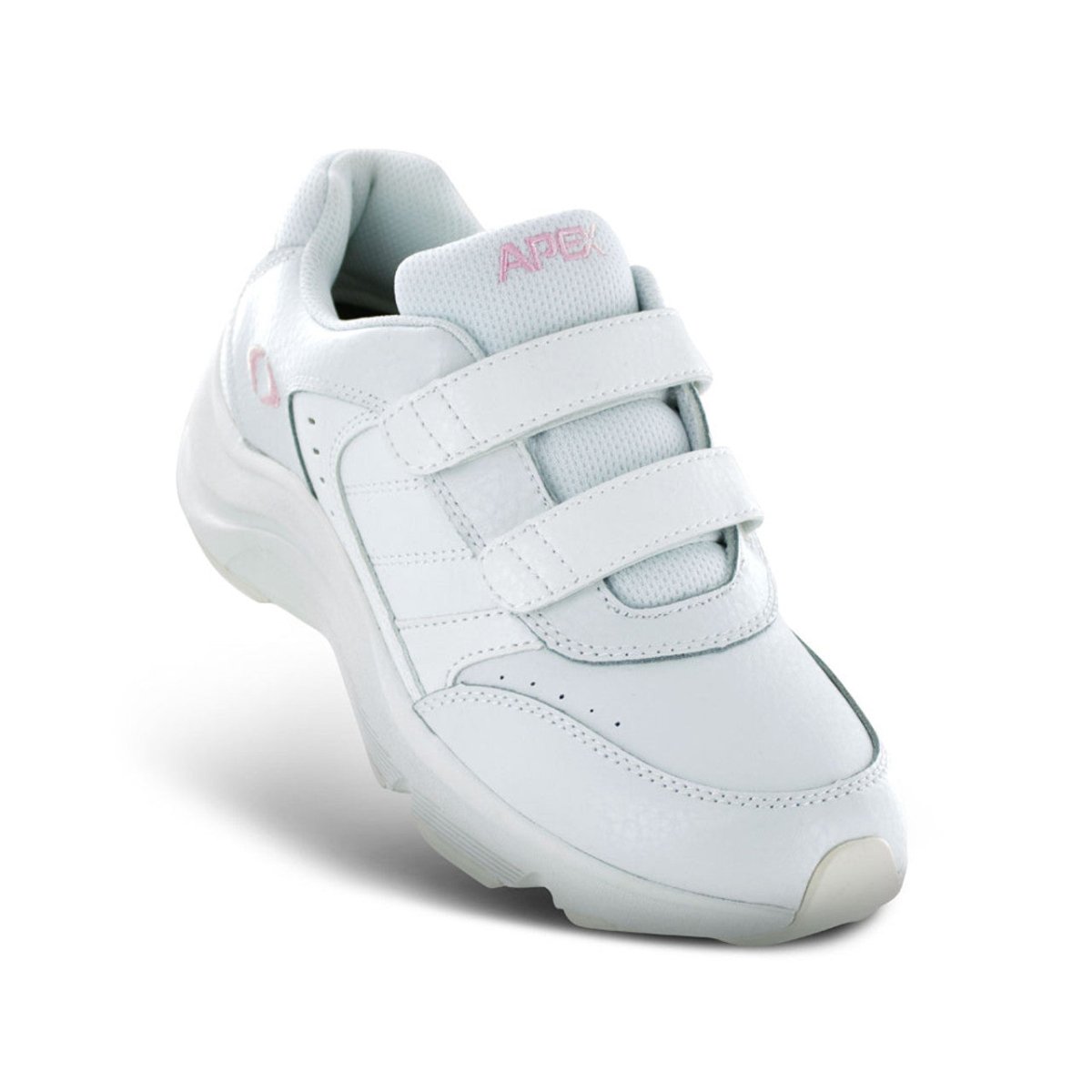 Apex V952w Dbl Velcro Walk Women's Strap Shoe In White - TLW Shoes