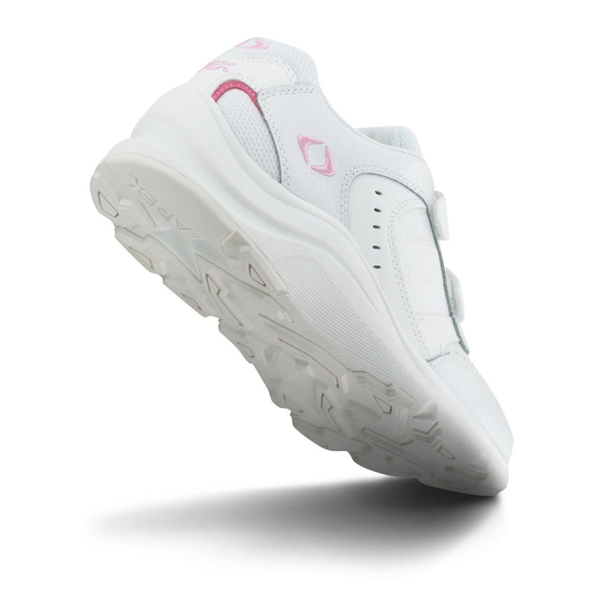 Apex V952w Dbl Velcro Walk Women's Strap Shoe In White - TLW Shoes