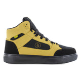 VOLCOM MEN'S SKATE INSPIRED HIGH TOP WORK SHOE COMPOSITE TOE EVOLVE VM30239 IN BLACK AND YELLOW - TLW Shoes