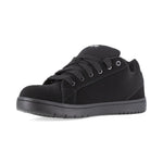 VOLCOM MEN'S SKATE INSPIRED COMPOSITE TOE WORK SHOE STONE VM30471 IN BLACK AND RED - TLW Shoes