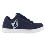 VOLCOM WOMEN'S SKATE INSPIRED COMPOSITE TOE WORK SHOE STONE VM30486F IN BLUE AND NAVY - TLW Shoes