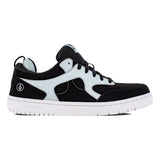 VOLCOM MEN'S SKATE INSPIRED COMPOSITE TOE WORK SHOE VITALS VM30610 IN RINSED BLACK AND TOWER GREY - TLW Shoes