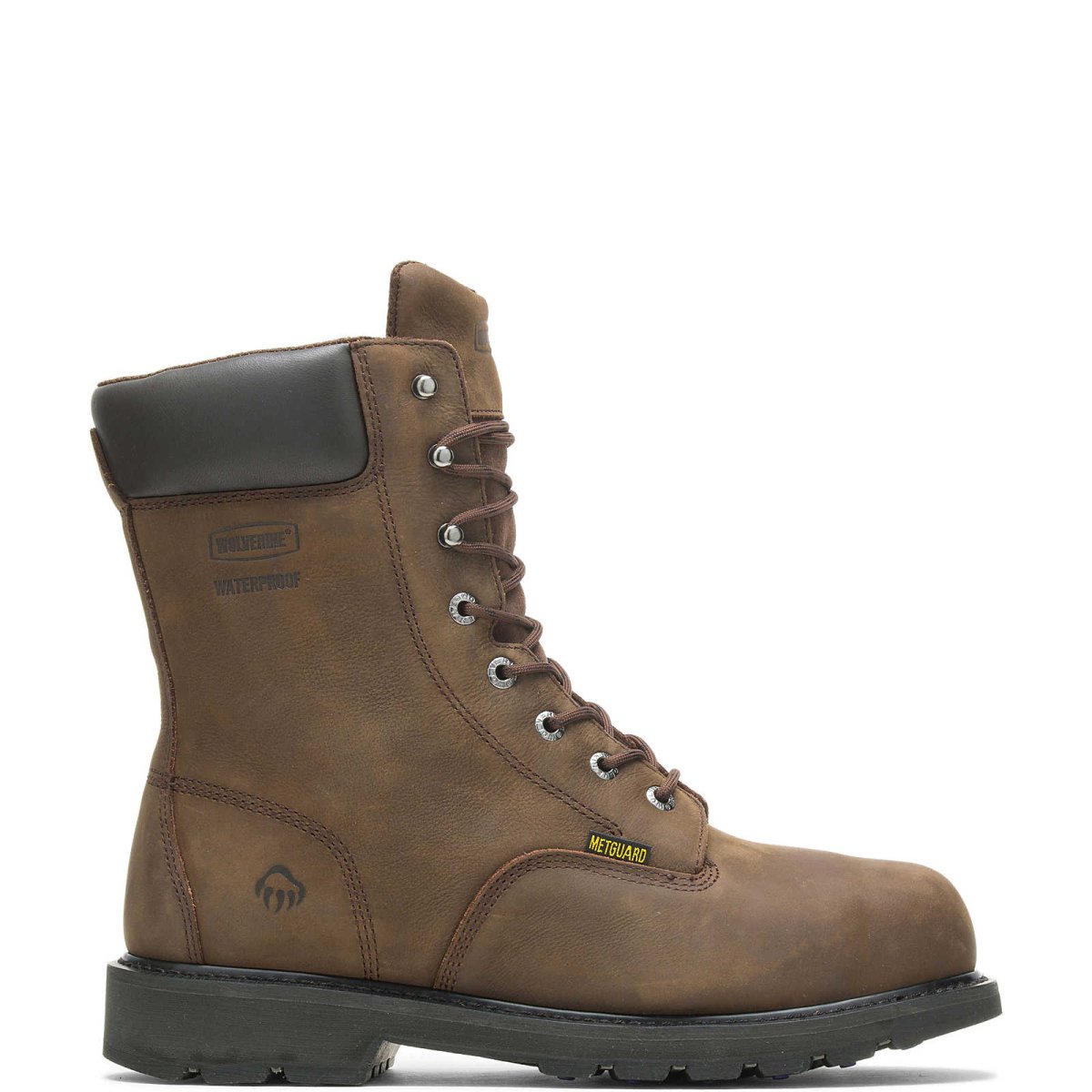 WOLVERINE MEN'S MCKAY WATERPROOF STEEL TOE 8” WORK BOOT (W05680) IN BROWN - TLW Shoes