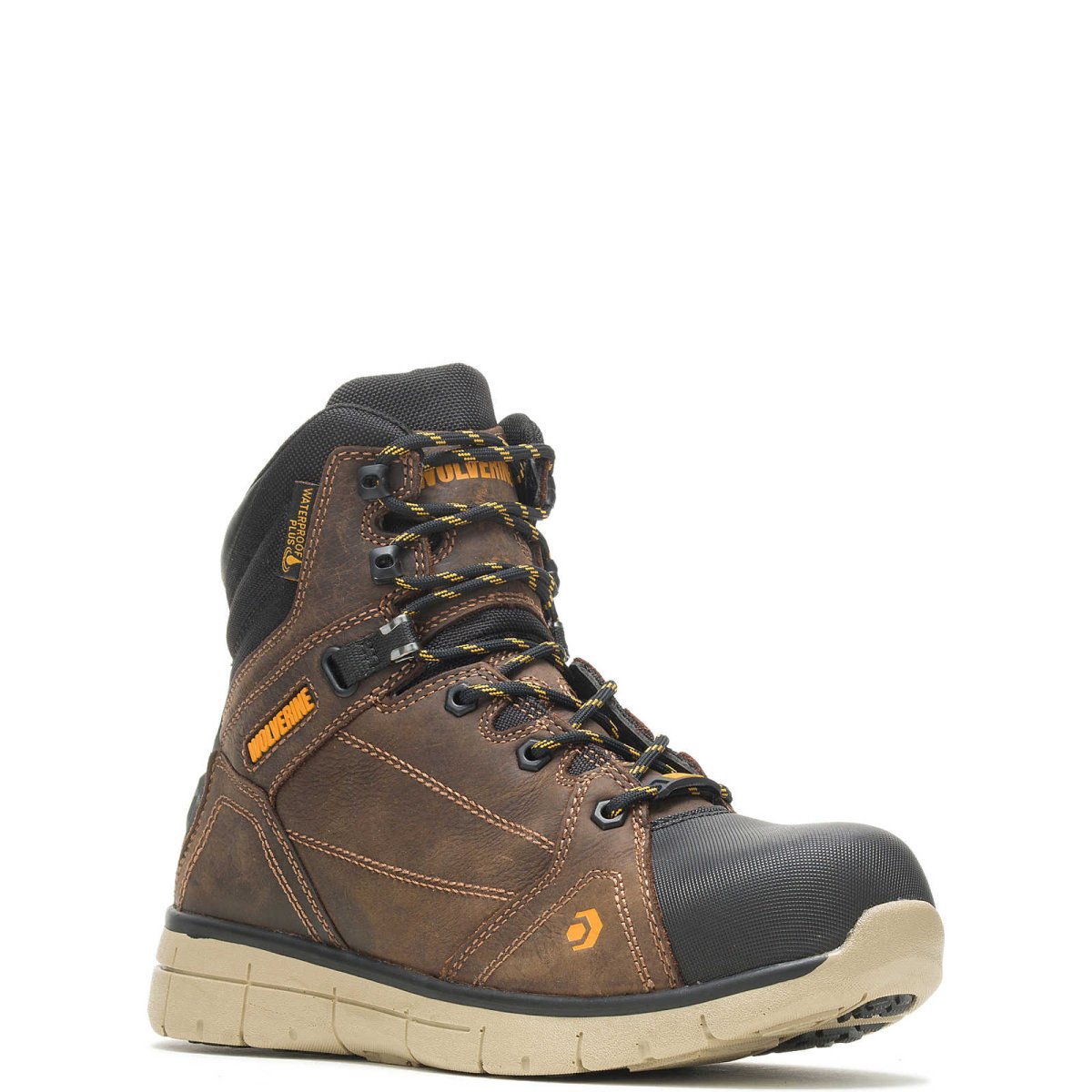WOLVERINE RIGGER WATERPROOF MEN'S SAFETY TOE 6" WORK BOOT (W10797) IN SUMMER BROWN - TLW Shoes