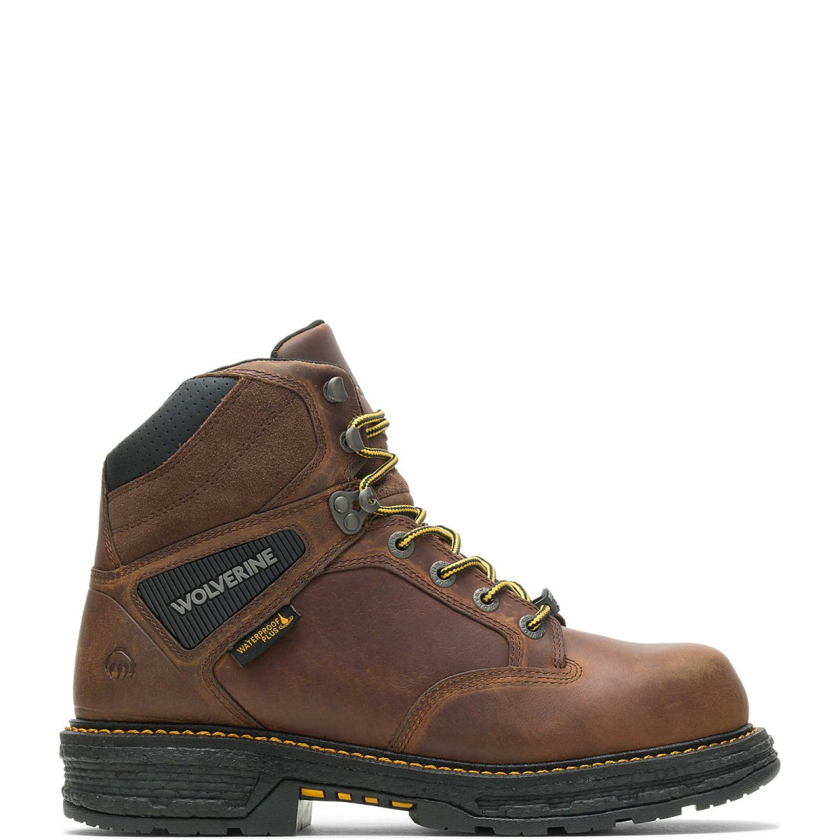 WOLVERINE HELLCAT 6" CM MEN'S SAFETY TOE WORK BOOT (W201175) IN TOBACCO - TLW Shoes