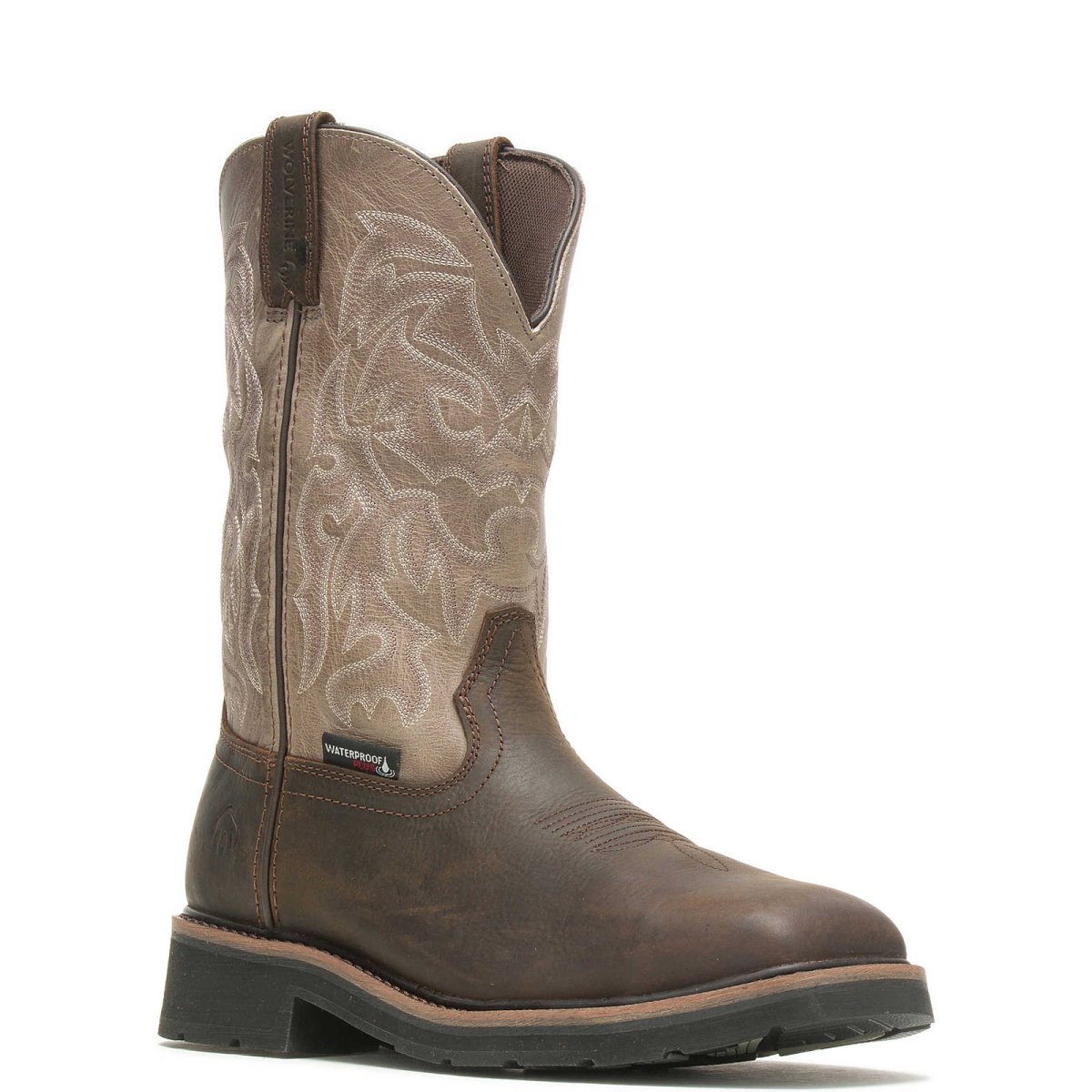 WOLVERINE MEN'S RANCHER WELLINGTON STEEL TOE WORK BOOT (W221030) IN DARK TAUPE - TLW Shoes