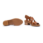 PIKOLINOS BLANES W3H-1892 WOMEN'S HEELED BUCKLE CLOSURE SANDALS IN BRANDY - TLW Shoes