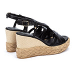 PIKOLINOS RONDA W7W-1759 WOMEN'S WEDGE BUCKLE CLOSURE SANDAL IN BLACK - TLW Shoes