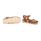 PIKOLINOS MAHON W9E-0682 SLINGBACK WEDGES SANDALS IN BRANDY - TLW Shoes