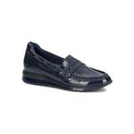 WALKING CRADLES WC DANNON WOMEN LOAFER IN NAVY CRINKLE PATENT - TLW Shoes