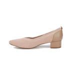 WALKING CRADLES WC HESTER WOMEN PUMP SLIP-ON IN NUDE KNIT FABRIC/NUDE LEATHER - TLW Shoes