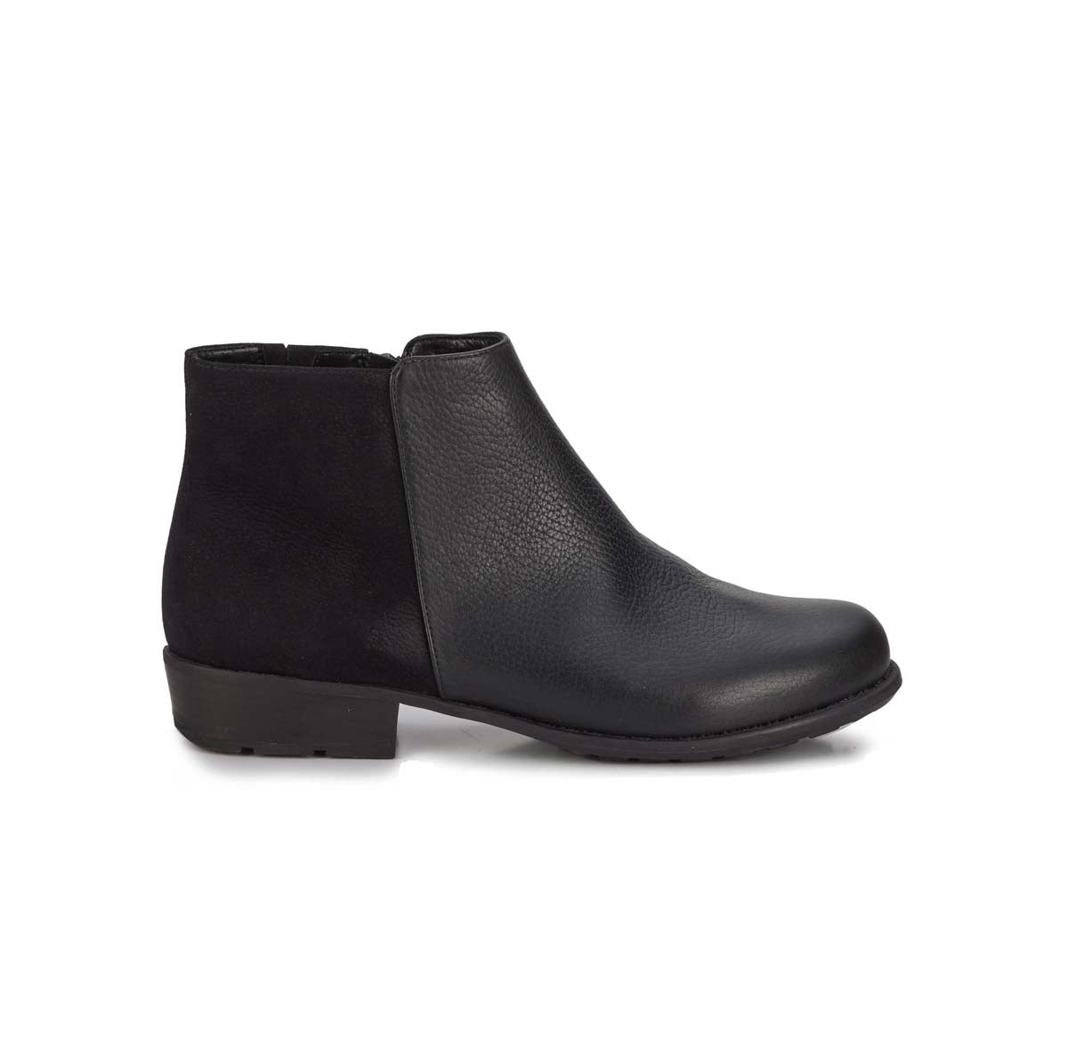 WALKING CRADLES WC LEWIS WOMEN PUT ON BOOTIE IN BLACK TUMBLED LEATHER - TLW Shoes
