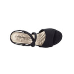 WALKING CRADLES WC LIZA WOMEN STRAPS SANDAL IN BLACK MICRO - TLW Shoes