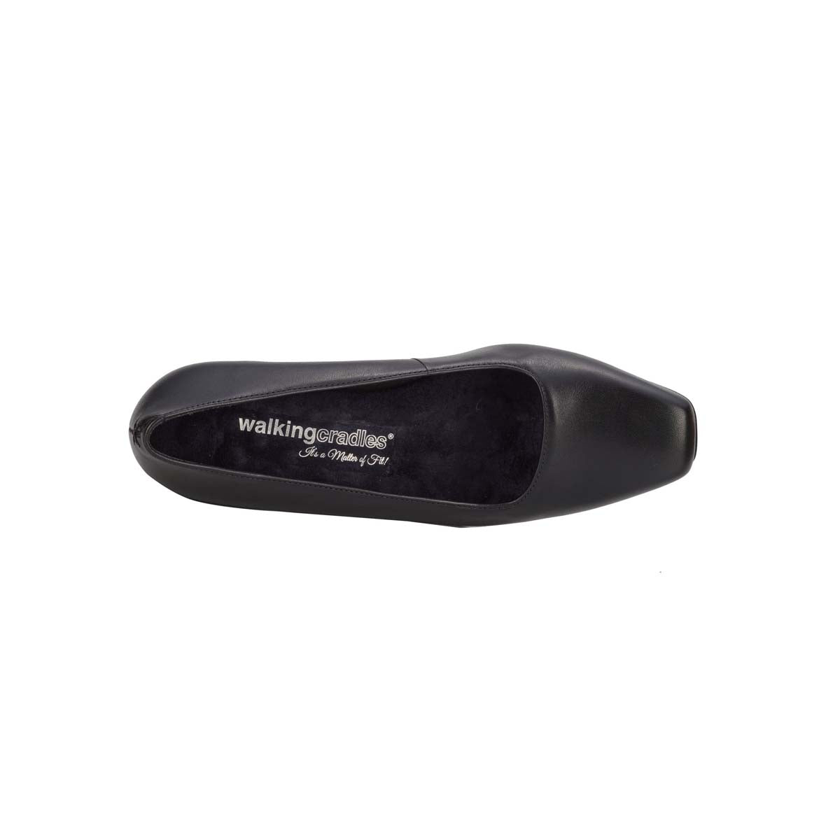 WALKING CRADLES WC MEREDITH WOMEN PUMP SLIP-ON IN BLACK CASHMERE LEATHER - TLW Shoes
