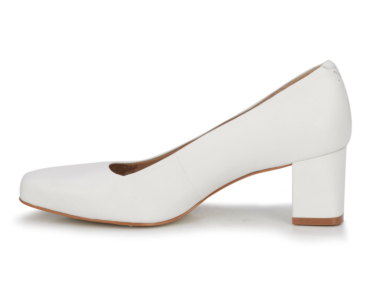 WALKING CRADLES WC MEREDITH WOMEN PUMP SLIP-ON IN WHITE CASHMERE LEATHER - TLW Shoes