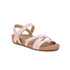 WALKING CRADLES WC POOL WOMEN STRAPPY SANDAL IN BABY ROSE SNAKE PRINT PATENT - TLW Shoes