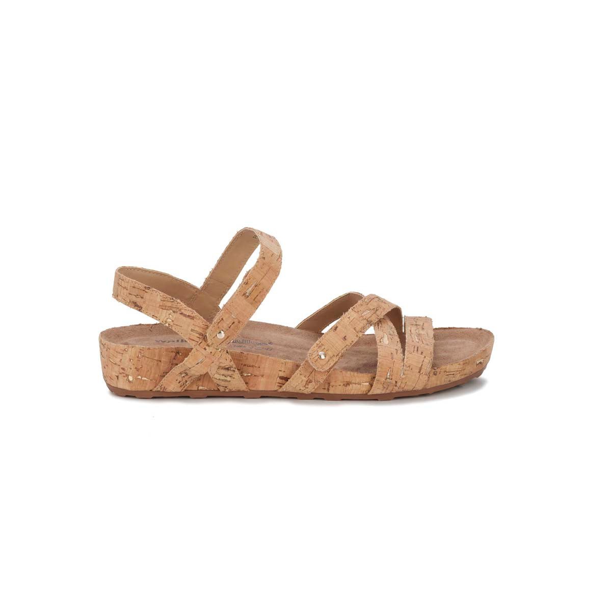 WALKING CRADLES WC POOL WOMEN STRAPPY SANDAL IN GOLD CORK - TLW Shoes
