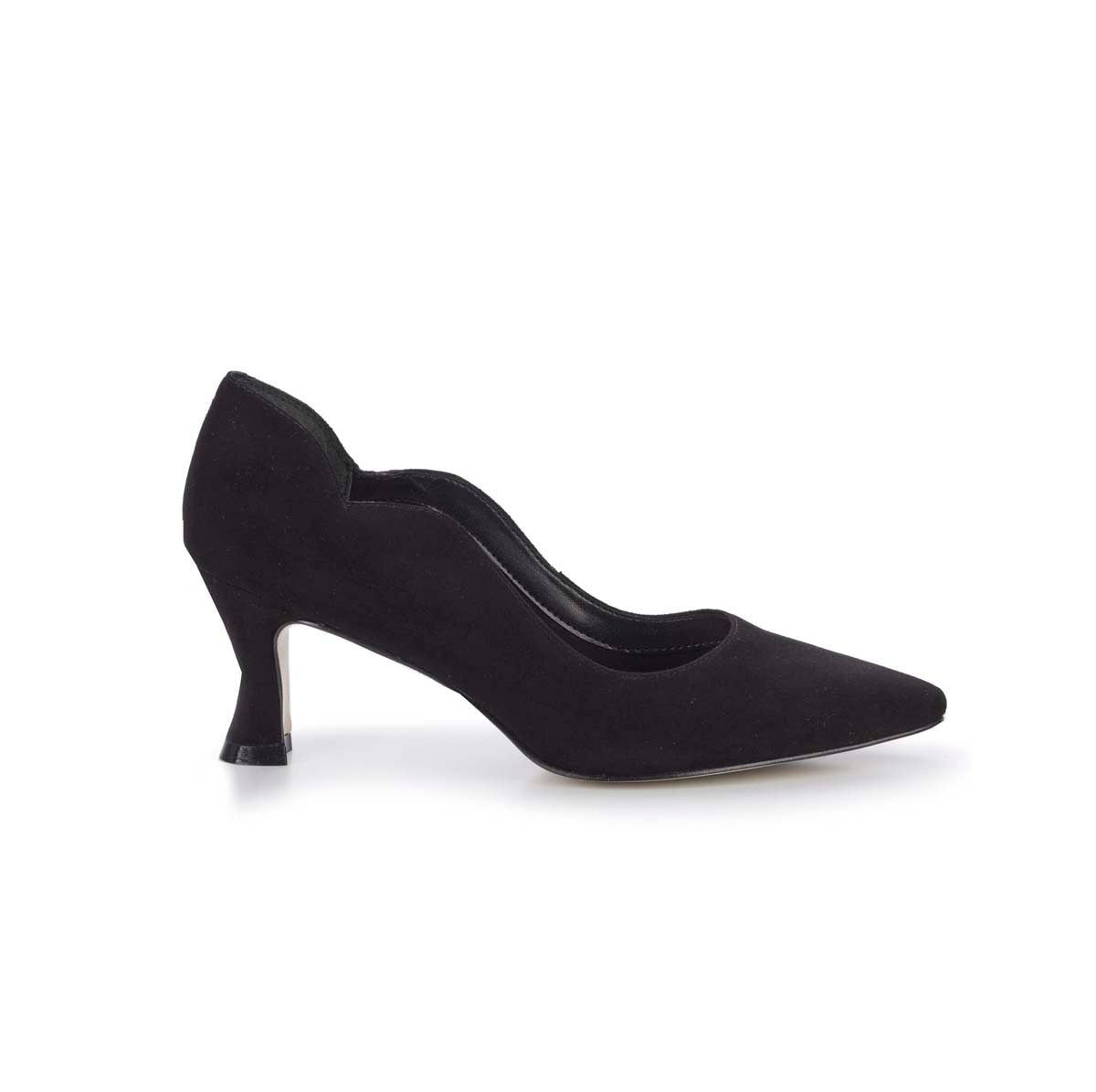 WALKING CRADLES WC SELENA WOMEN PUMP SLIP-ON SHOES IN BLACK SUEDE/BLACK PATENT - TLW Shoes