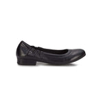 WALKING CRADLES WC TESS WOMEN FLAT SLIP-ON SHOE IN BLACK MESTICO LEATHER - TLW Shoes