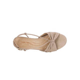 WALKING CRADLES WC LUCIA WOMEN DRESS SANDAL IN LT TAUPE KID SUEDE - TLW Shoes
