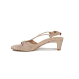 WALKING CRADLES WC LUCIA WOMEN DRESS SANDAL IN LT TAUPE KID SUEDE - TLW Shoes