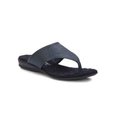 WALKING CRADLES WC NELLA II WOMEN FLIP-FLOP SANDALS IN NAVY TOOLED LEATHER - TLW Shoes