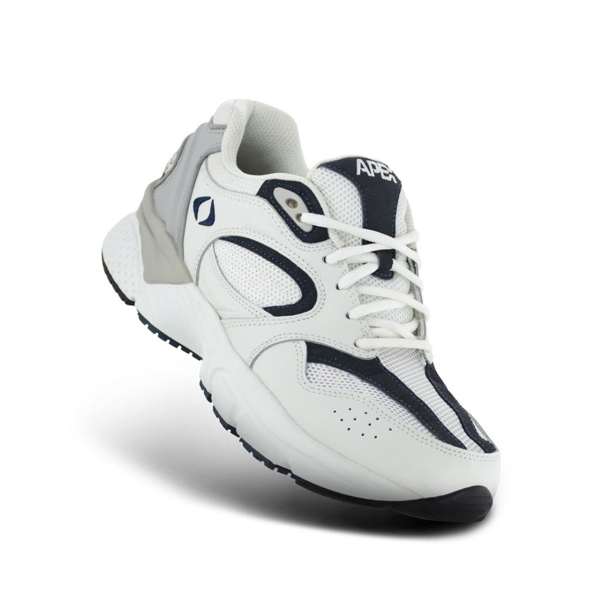 Apex X521m Boss Runner Men's Active Shoe In White/navy. - TLW Shoes