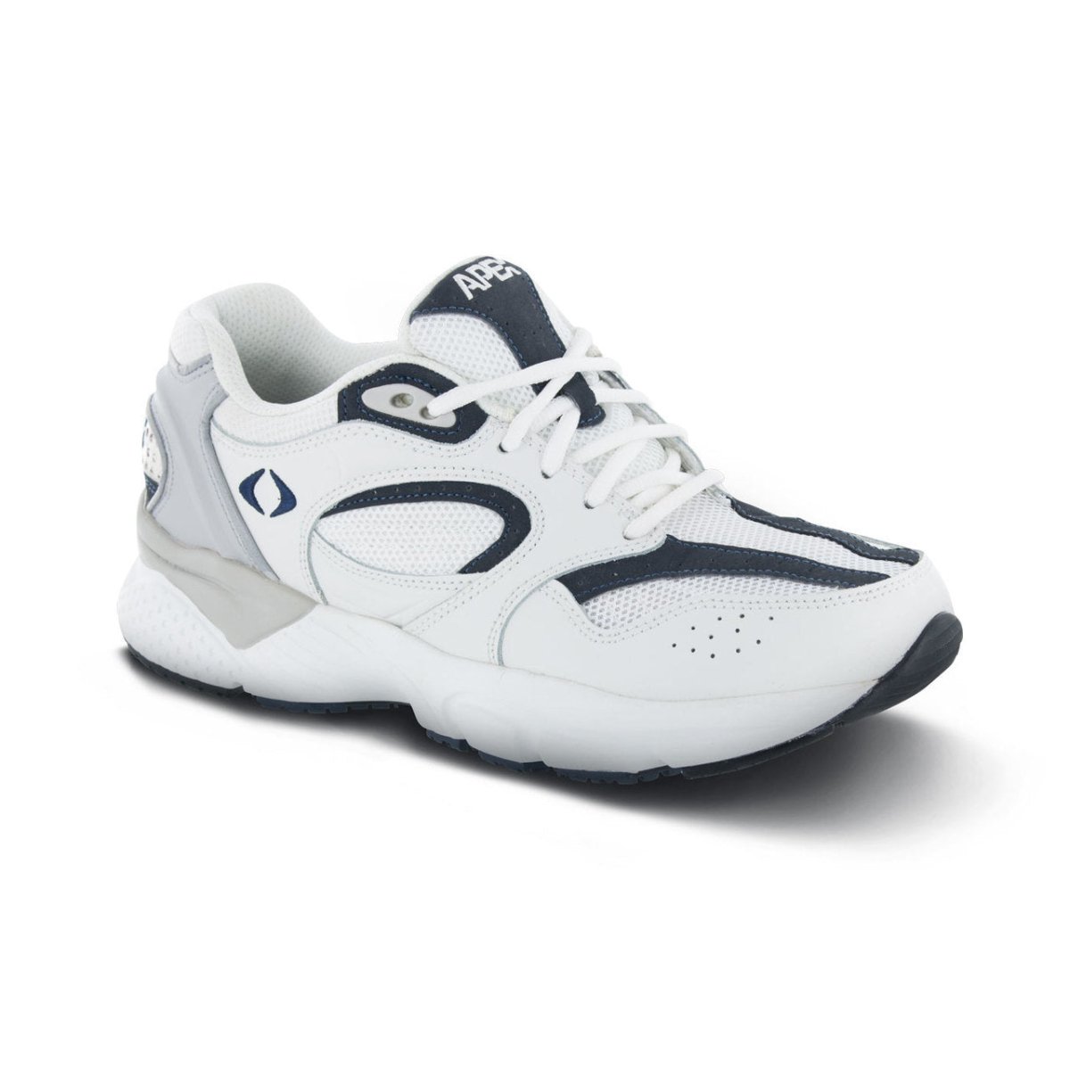 Apex X521m Boss Runner Men's Active Shoe In White/navy. - TLW Shoes