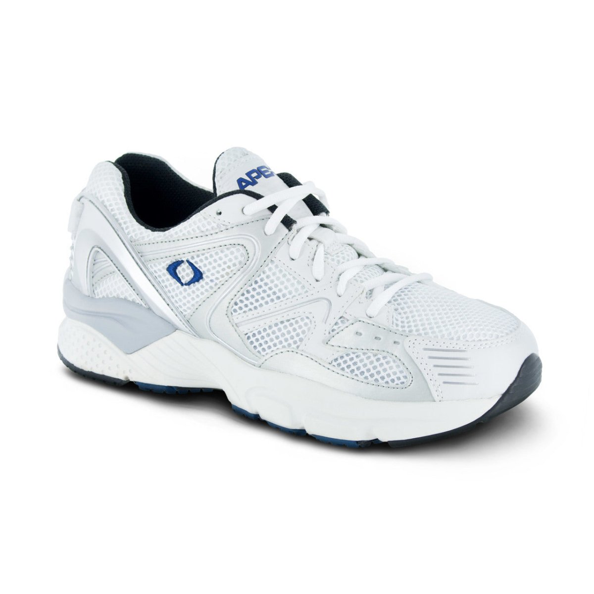 APEX X522M BOSS RUNNER MEN'S ACTIVE SHOE IN WHITE/SILVER/BLUE - TLW Shoes