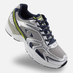 APEX X523M BOSS RUNNER MEN'S ACTIVE SHOE X LAST IN SILVER/BLUE - TLW Shoes