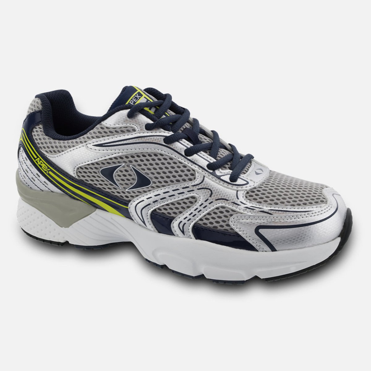 Apex X523m Boss Runner Men's Active Shoe X Last In Silver/blue - TLW Shoes