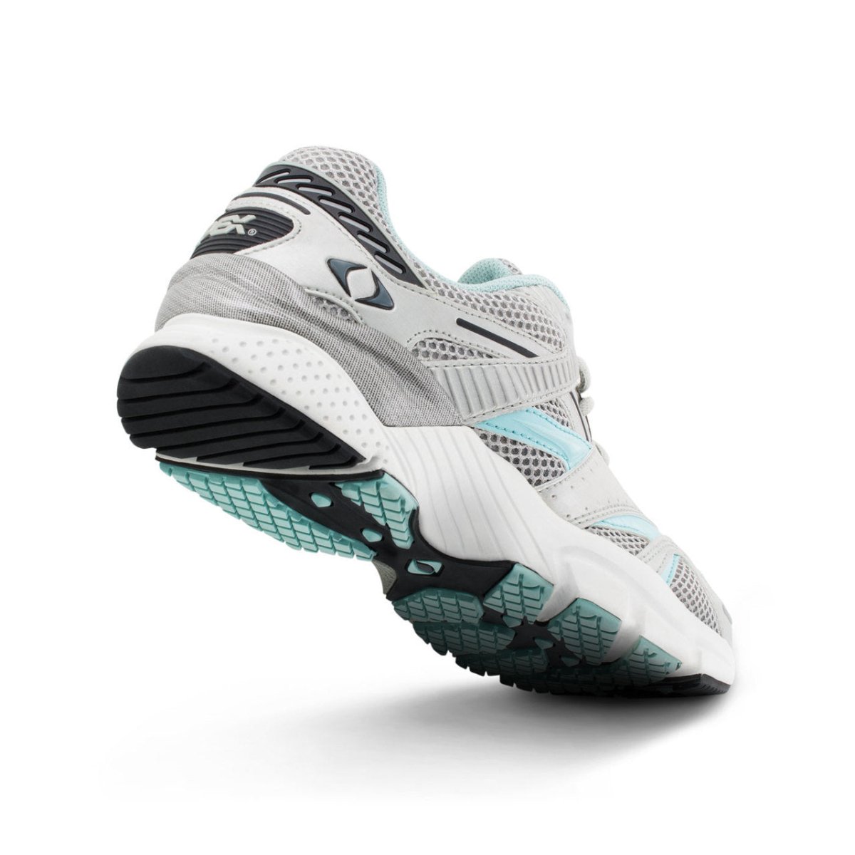 APEX X527W BOSS RUNNER WOMEN'S ACTIVE SHOE X LAST IN SILVER/SEA BLUE - TLW Shoes